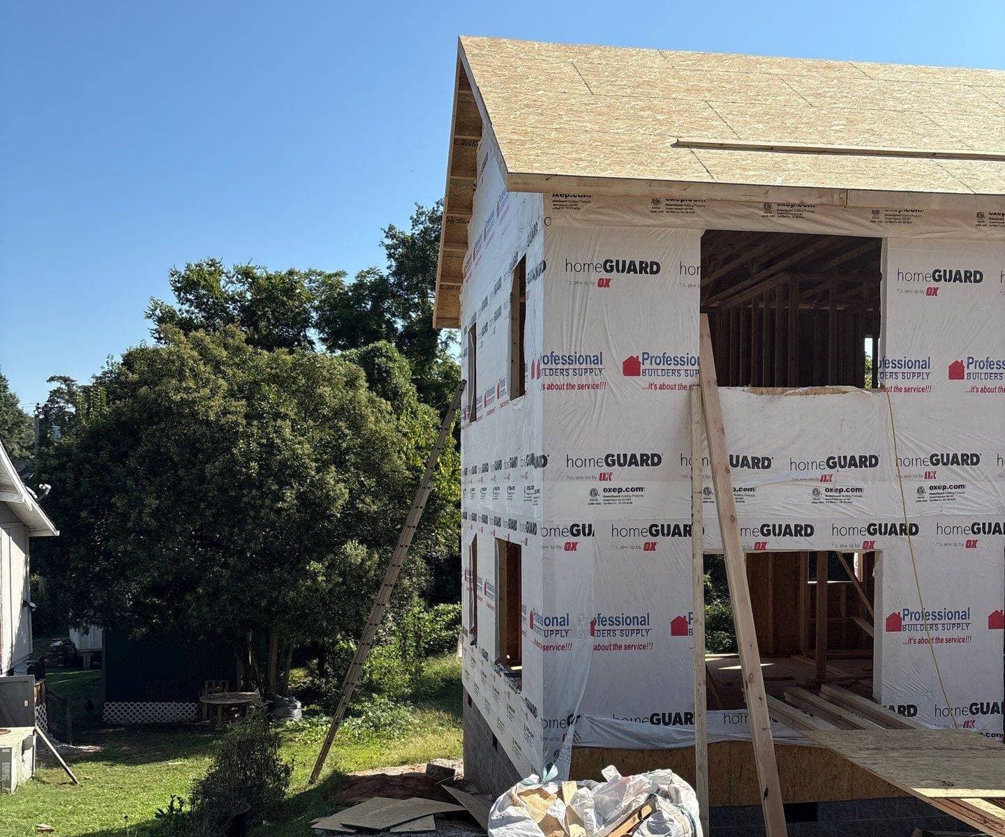 Jones Street, September 2026: Framed, wrapped, roof decked