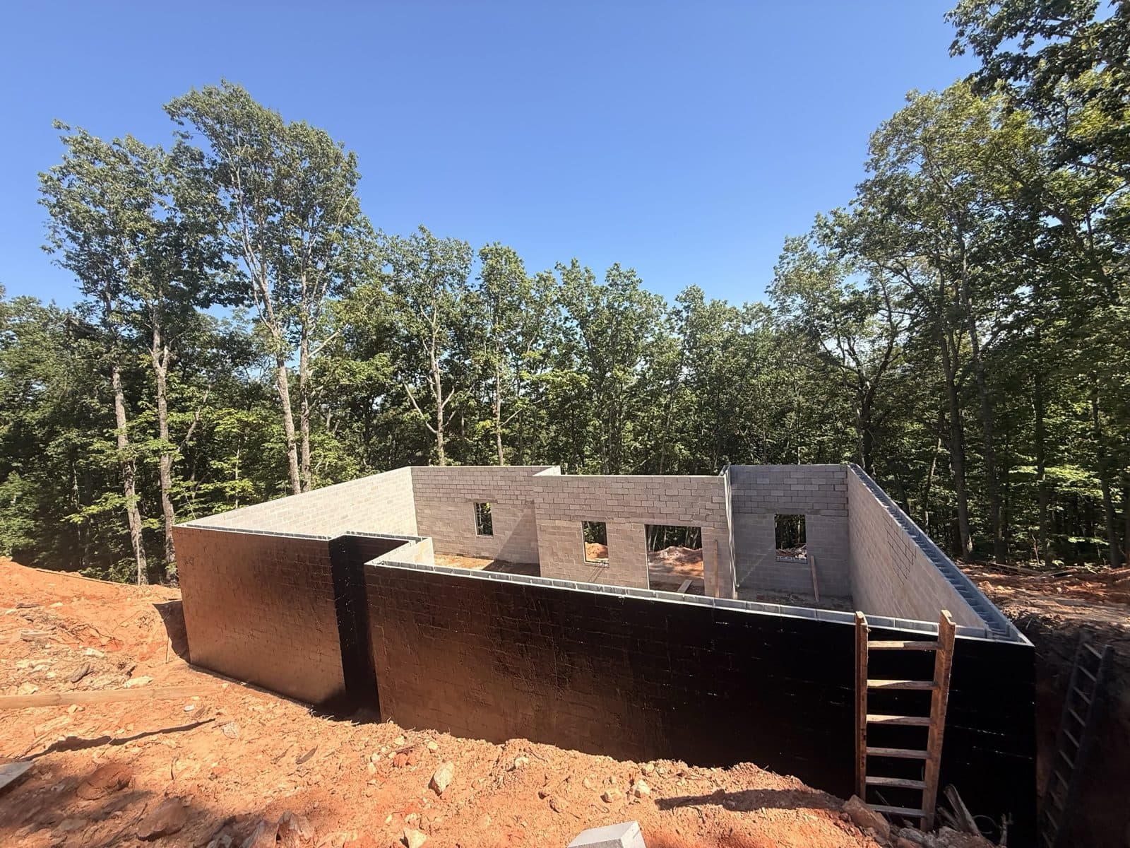 Packs Mountain, May–June 2026: Retaining walls and foundation